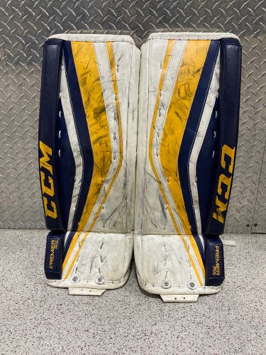 Used Youth CCM Premier R1.5 Goalie Leg Pads 26"+1
