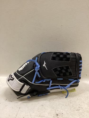 Used Mizuno GSP 1250F4BK RH Throw Fastpitch Gloves Black And White 12 1/2" 11725-S000503773