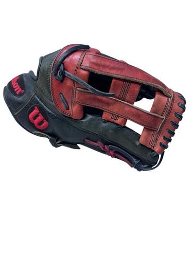 Used Wilson HR13 GM BB/SB Glove RH Throw Black And Red 12 3/4" 11835-S000209655