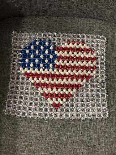 Patriotic American Flag Beaded Craft