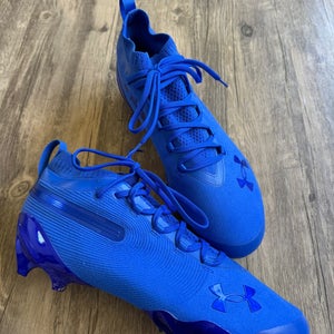 Men's Size M 12.5 (W 13.5) Under Armour Spotlight Suede Pro MC Mid Top Molded Cleats (New)