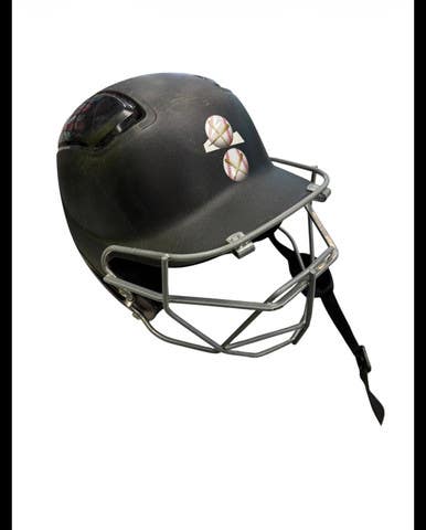Used Easton EASTON BLACK HELMET Batting Helmet w/Mask Black MD 11863-S000025993