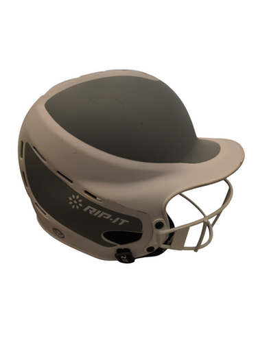Used RIP-IT HELMET W/ MASK Batting Helmet w/Mask White MD 11863-S000025879