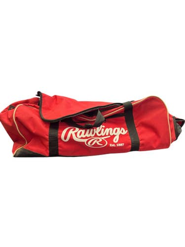 Used Rawlings RED CATCHERS BAG BB/SB Player Carry Bag Red 11863-S000025856