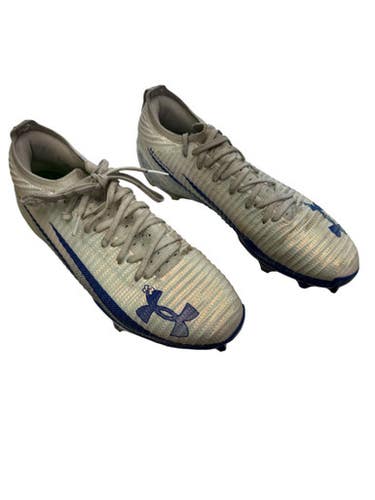 Used Under Armour Adult FB Cleats White Senior 11 11863-S000026395