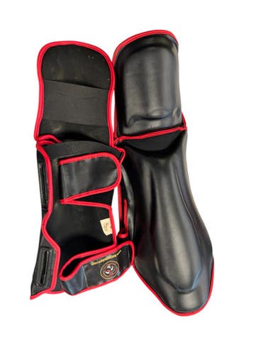 Used Martial Arts Shin Pads Black MD 11863-S000025768
