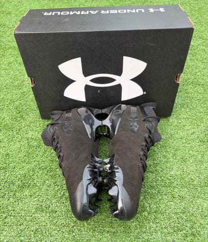Men's Size M 9.0 (W 10.0) Under Armour Spotlight MC Mid Top Molded Cleats (New but worn twice)