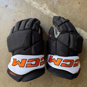 Philadelphia Flyers CCM HGPJSPP Gloves 14" Pro Stock # 17