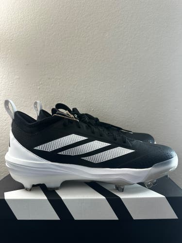 Black Men's Size M 9.5 (W 10.5) Adult Adidas Adizero Impact 2.0 TPU Mid Top Molded Cleats (New)