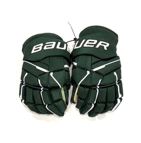 15” Bauer Supreme Mach Pro Stock Gloves - Green/White