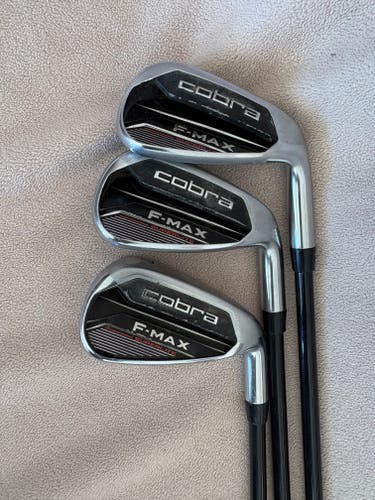 Men's Cobra F-Max Right Handed Iron Set Senior Flex Graphite Shaft 35" (Used)
