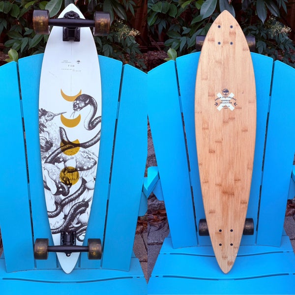 Arbor Collective Fish Bamboo 37” Complete Longboard Skateboard Artist Zoa Keller