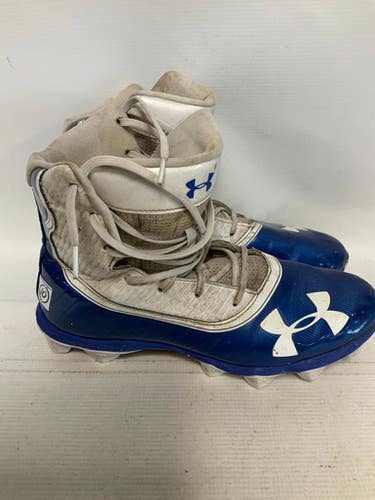 Used Under Armour Adult Fb Cleats Silver White Royal Senior 10 11823-s000033855
