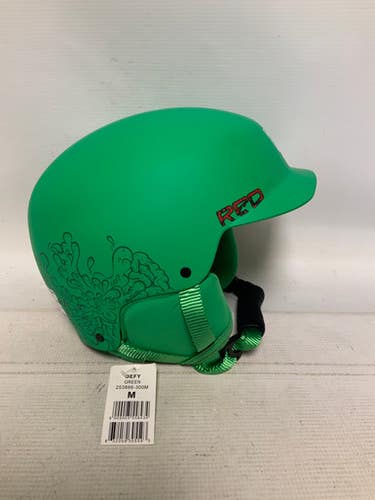 Used Red Feather Defy Snowsport Helmet Youth Green Md 11823-s000034132