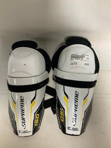 Used Bauer Supreme 150 Youth Shin Guards White 8" 11823-s000034481