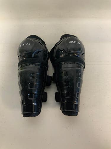 Used Ccm Black Youth Shin Guards Black 8" 11823-s000035172