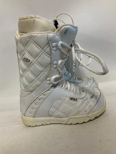 Used Thirtytwo Exus Girls Snowboard Boots White Junior 06 11823-s000035581