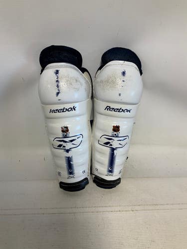 Used Reebok 2k Youth Shin Guards White 9" 11823-s000035874