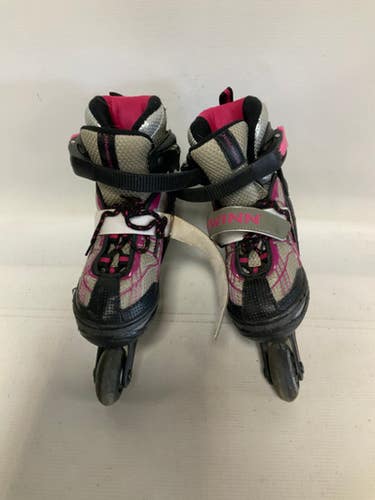 Used Schwinn Pink Adjustable 1-4 Junior Rec Fitness Skates Grey Adjustable 11823-s000037850