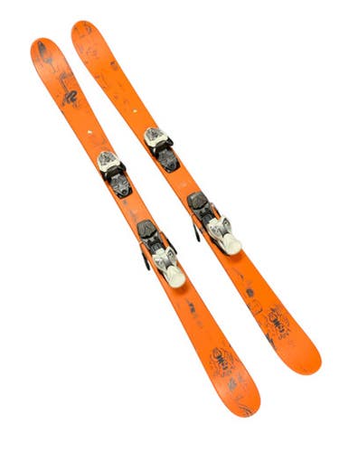 Used K2 Juvy Twin Tips Boys Dh Ski Binding Orange 129 Cm 11823-s000037910