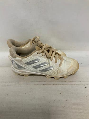 Used Adidas 3 Stripe Bb Sb Cleats White Junior 02.5 11823-s000038148