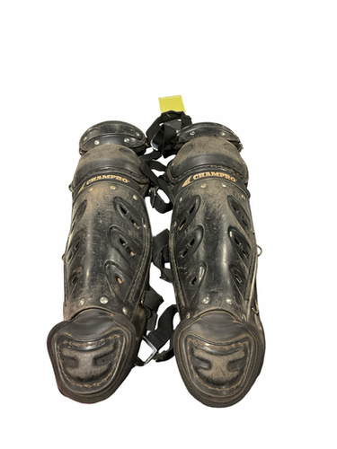 Used Champro CHAMPRO BLK SHIN GAURDS Catchers Leg Guards Black Youth 11834-S000053098