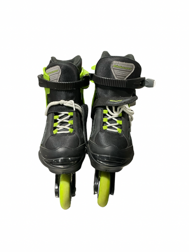 Used Bladerunner BLACK/GREEN SKATES Racing Inline Skates Black Senior 7 11834-S000053064