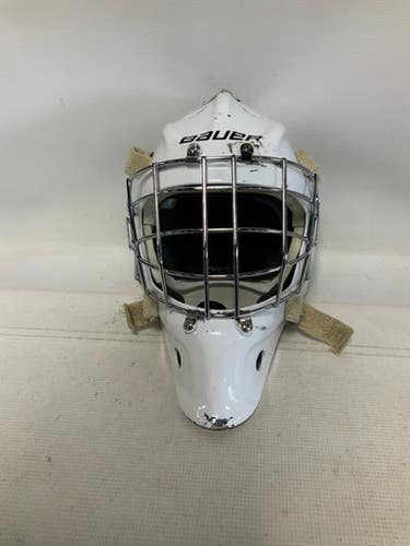 Used Bauer 940 Senior Goalie Helmet Mask White One Size 11823-s000039580