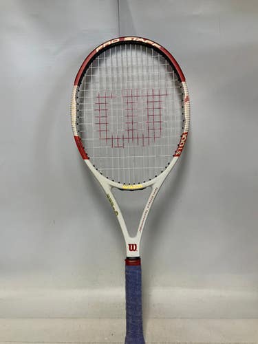 Used Wilson Pro Staff 100ls Adult Tennis Racquet White 4 1 2" 11823-s000039591