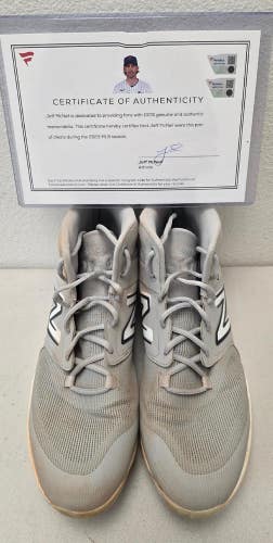 ST2 Mets JEFF McNEIL Game Used Signed Auto Cleats 2023 Season FANATICS