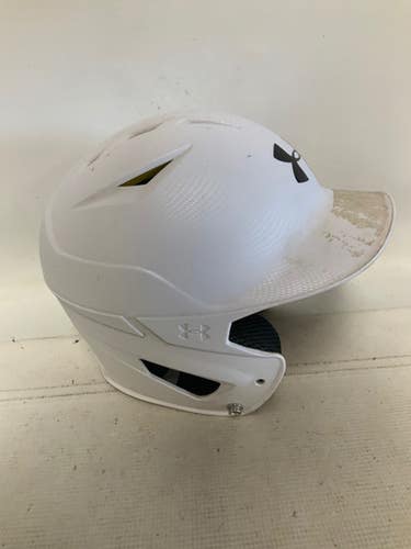 Used Under Armour Charged Batting Helmet No Mask White Md 11823-s000040221