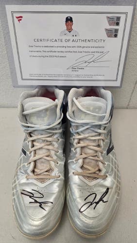 ST2 Yankees JOSE TREVINO Game Used Signed Auto Cleats 2023 Season FANATICS