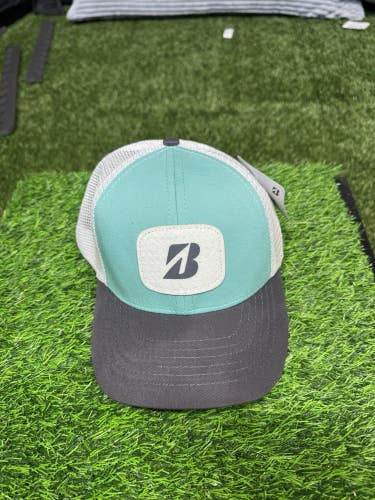 New Bridgestone Stretch Trucker Hat Blue With Tag
