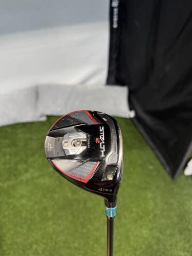 TaylorMade Stealth 2 Plus Titanium 4 Wood 16.5* Vanquish Blue 40g Senior Flex RH