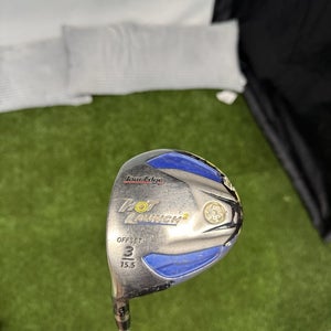 Lefty Tour Edge Hot Launch Offset 3 Wood 15.5* 55g Regular Flex Shaft LH