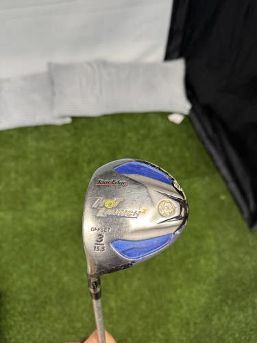 Lefty Tour Edge Hot Launch Offset 3 Wood 15.5* 55g Regular Flex Shaft LH