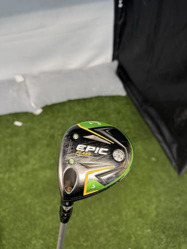 Lefty Callaway Epic Flash 3 Wood 15* Evenflow 65g Regular Flex Shaft LH