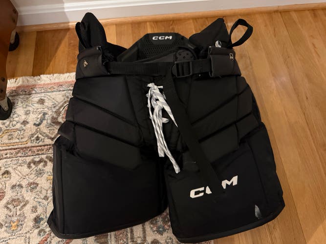 Intermediate Large CCM Axis F9 Hockey Goalie Pants (Used and Modified)