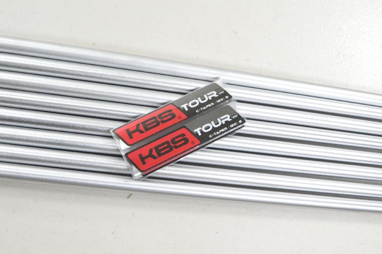 KBS C-Taper 120g Stiff Chrome 3-PW Iron Shaft Set .355 Taper Tip Steel #170628