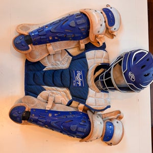Blue Rawlings Velo 2.0 Catcher's Set (Used)