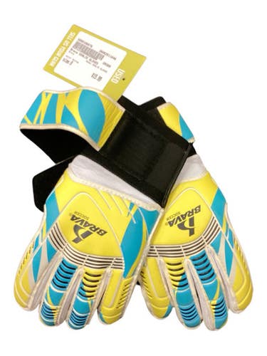 Used Brava GOALIE GLOVES Soccer Goalie Gloves Yellow 9 11846-S000106878