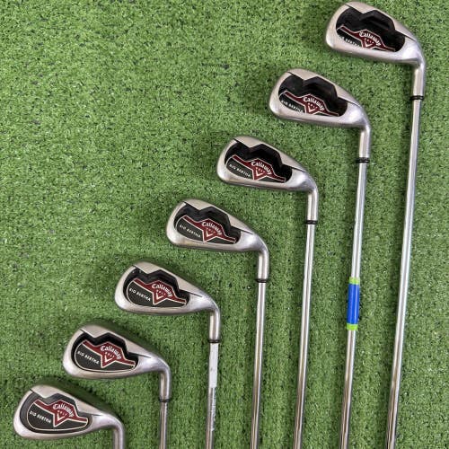 Callaway Big Bertha 2006 Iron Set 4-PW Steel Uniflex Shafts+1/2 Long