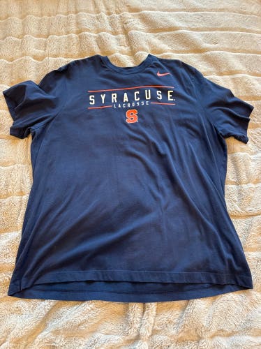 Syracuse lacrosse navy Blue XXL Men's Nike Shirt (New)