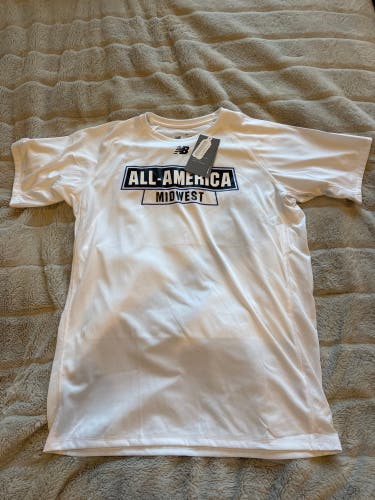 New balance all America Midwest White Medium Men's New Balance Shirt (New)