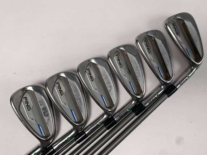 Ping i 2015 Iron Set 5-PW Green Dot 2* Up AeroTech SteelFiber i110 CW Stiff RH