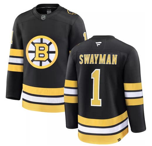 Jeremy Swayman Boston Bruins Fanatics Premium Home Jersey Size 54 New with Tags