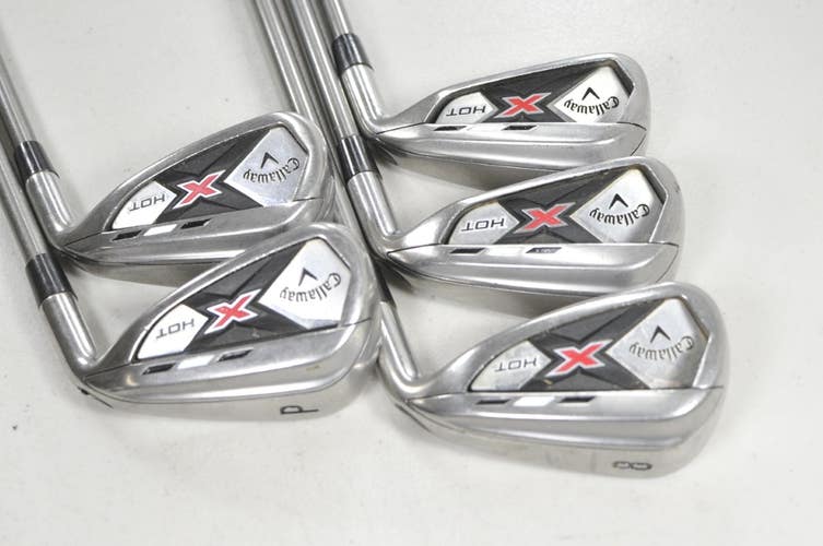 Callaway X Hot 6-PW Iron Set SteelFiber 95g Stiff Flex Right  # 220984