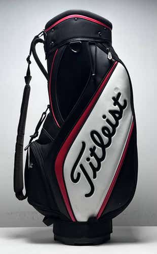 Titleist Display Staff Bag Black 6-Way Divide Single Strap Golf Bag