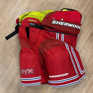 Junior Medium Sher-Wood Rekker Morph 1 Hockey Pants | "NYR"
