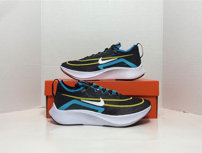 Black Blue Men’s Size M 7.0 (W 8.5) Nike Zoom Fly 4 Running Shoes Athletic Sneakers CT2392-003 (NEW)